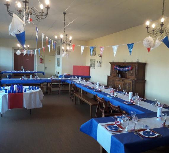 Refectoire transformé en salle de fête, Château de la Flocellière