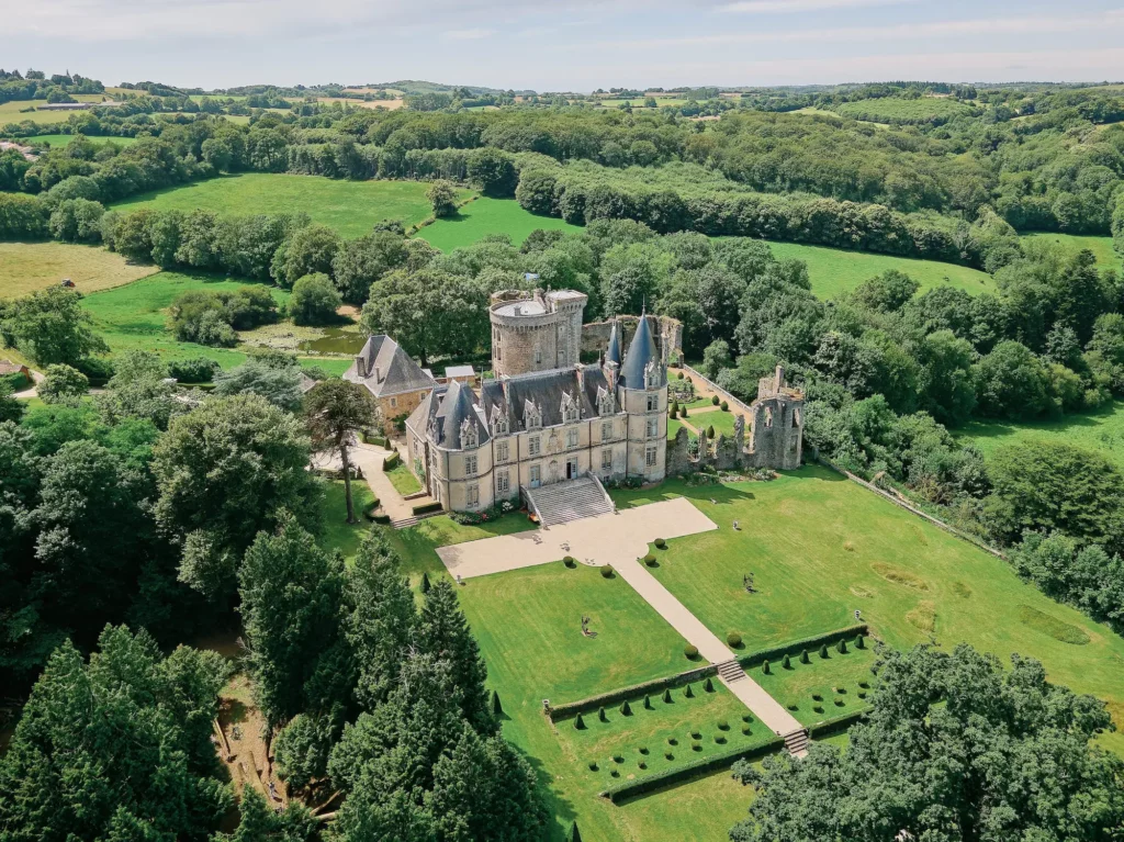 photo vue drone du château