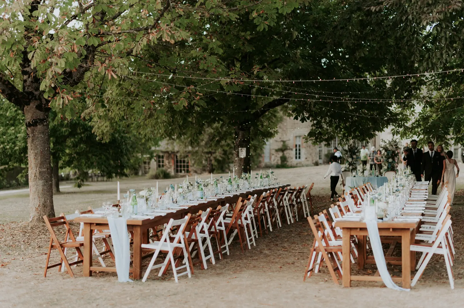 repas privé en extérieur château